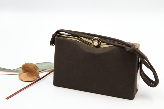 1940s Faille Silk Box Purse