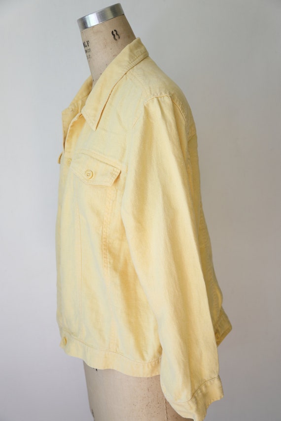 Women's Yellow Shirt Jacket L - image 10