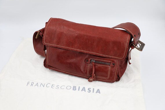FrancescoBiasia Leather Shoulder Bag Y2K Francesco Biasia Brown