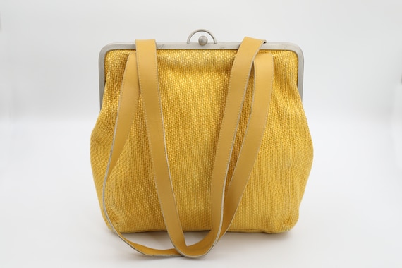 Maurizio Taiuti Tweed and Leather Handbag - image 2