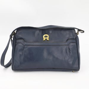 Navy Blue Aigner Shoulder Bag - Etsy