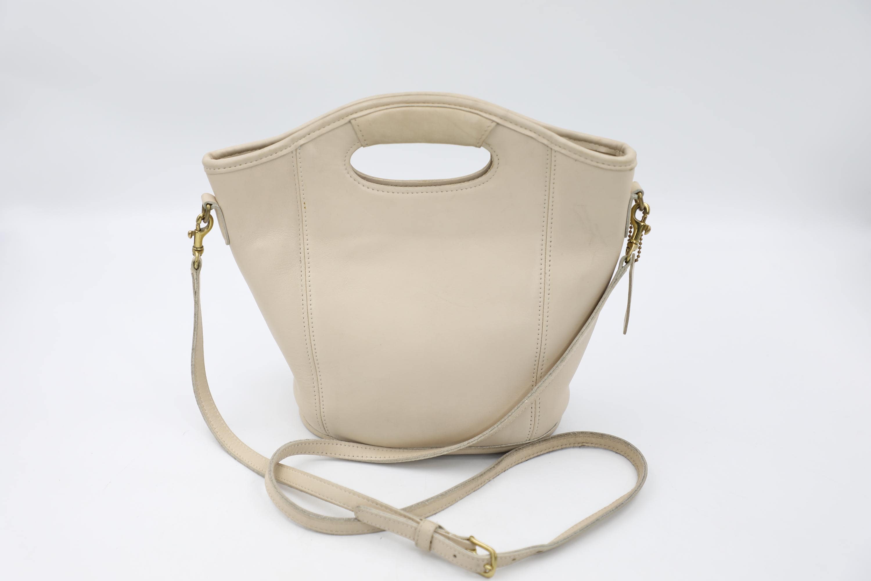 Coach Bone Mini Shopper Tote 9993 - Ivory Leather Bucket Crossbody 