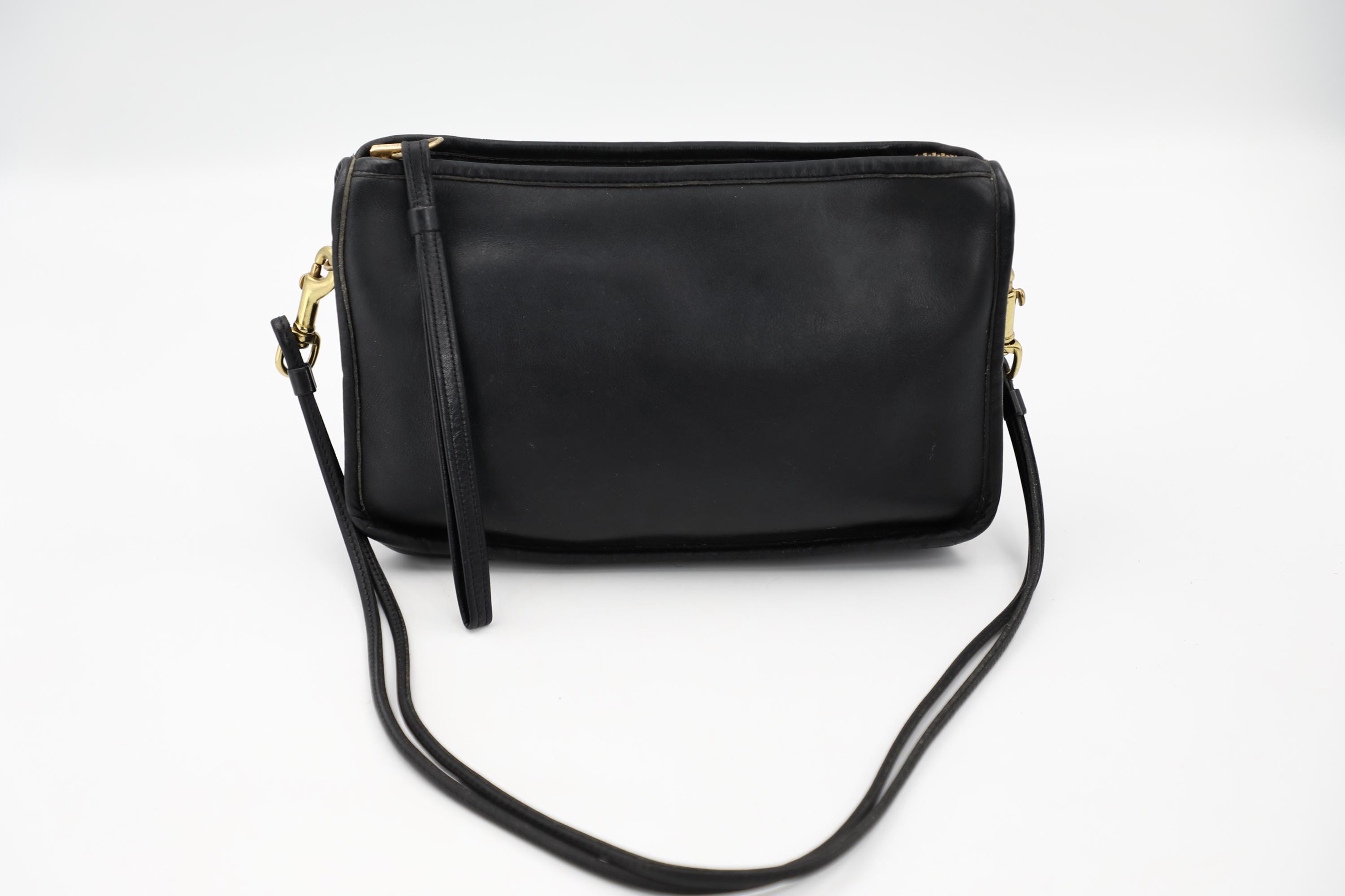 Vintage Coach NYC Basic Bag 9455 -black Leather Shoulder Purse - Etsy