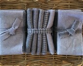 Hand Dyed Wool Bundle in PEWTER GREY for Rug Hooking, Wool Applique and Rug Braiding
