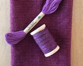 Hand Dyed Fat Eighth in Grape with Coordinating Threads
