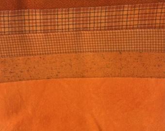 Bright Orange Wool Fabric Bundle – Rug Hooking, Applique, Quilting