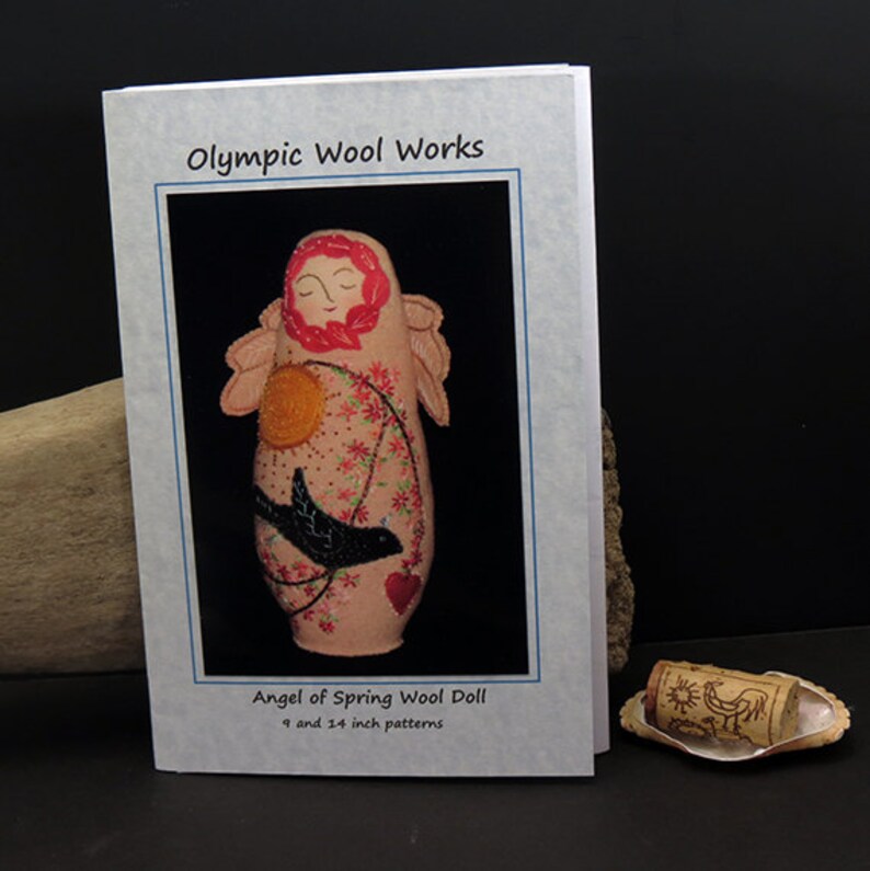 Spring Angel Wool Applique Paper Pattern Etsy