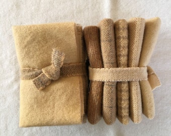 Warm STRAW Hand Dyed Wool Bundle Collection