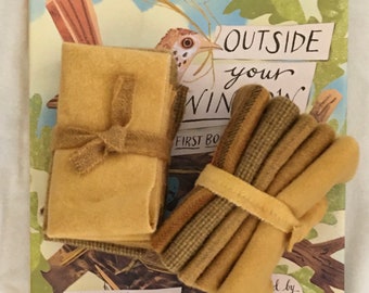 AUTUMN GOLD Wool Bundle – 5 Rich Textures of Hand Dyed Warmth