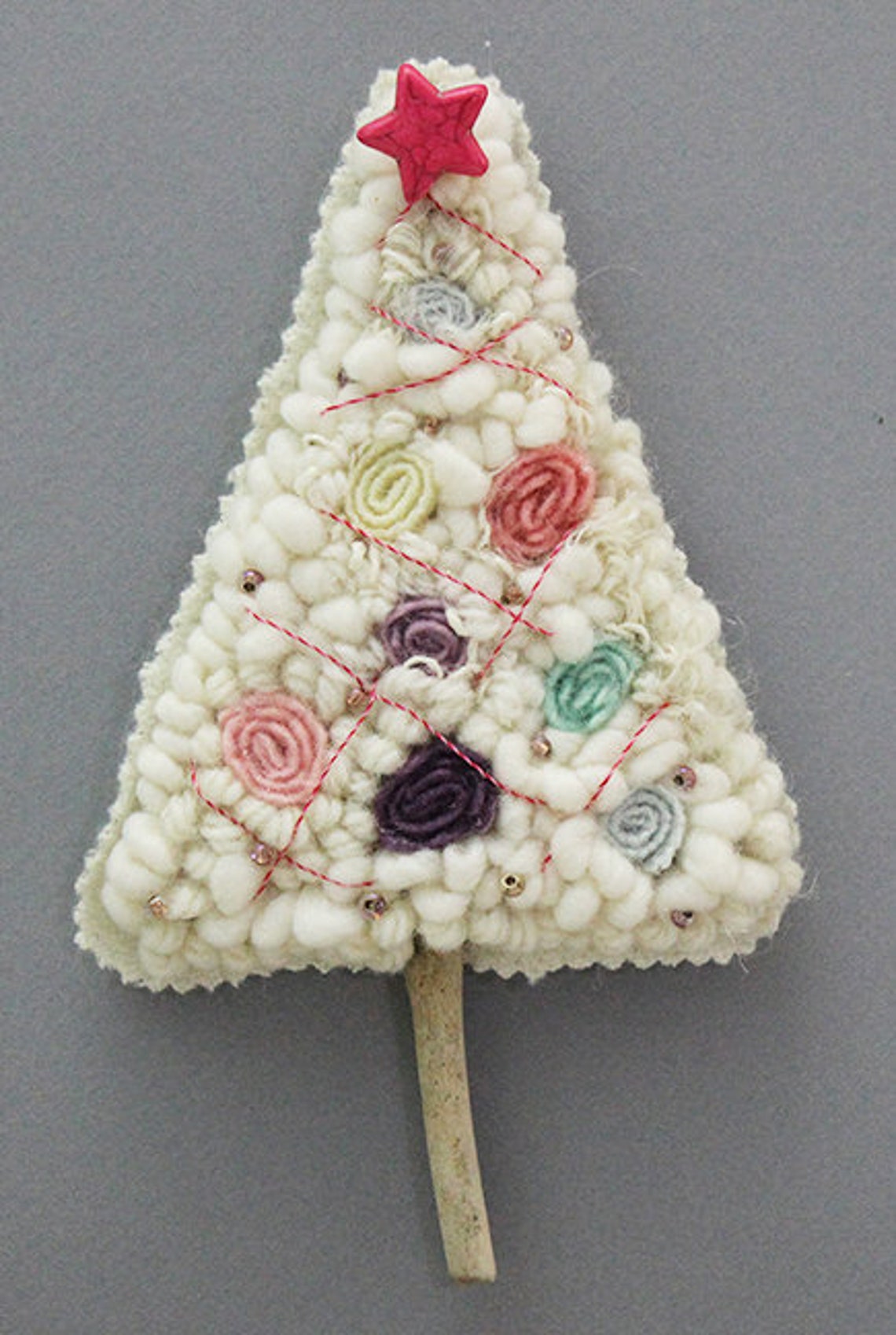 CHRISTMAS TREE 1 A Rug Hooking Kit with Cut Hand Dyed Wool Etsy