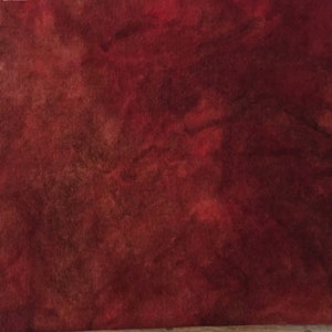 BRICK RED Hand Dyed Fat Quarter for Rug Hooking and Wool Applique