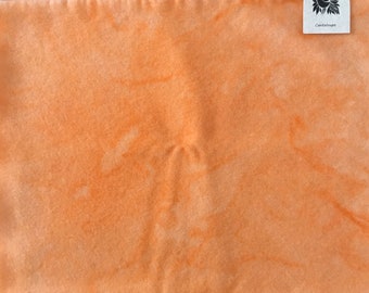 CANTALOUPE Hand Dyed Fat Eighth for Rug Hooking, Wool Applique
