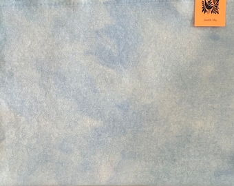 Hand Dyed Wool Fat Quarter, GENTLE SKY BLUE, Rug Hooking, Applique