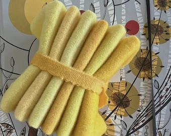 Golden Glow YELLOWS: 6-Shade Yellow Hand Dyed Wool Bundle