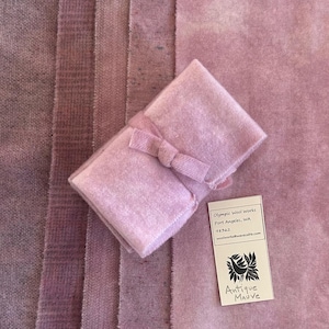 ANTIQUE MAUVE Hand Dyed Wool Bundle, Rug Hooking & Applique, 5 Textures