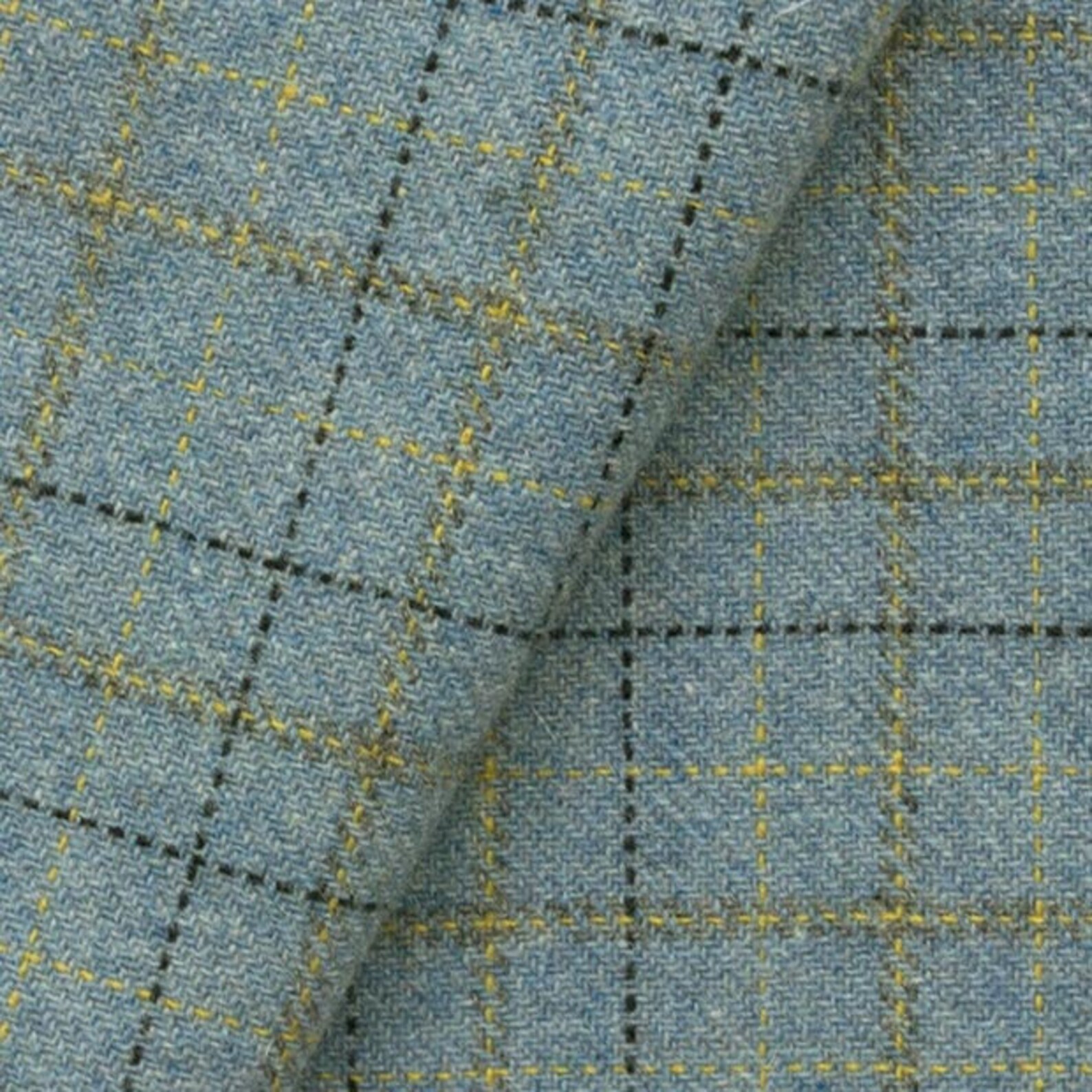 Mill Dyed Wool Fabric called SKY BLUE PLAID for Rug Hooking Etsy