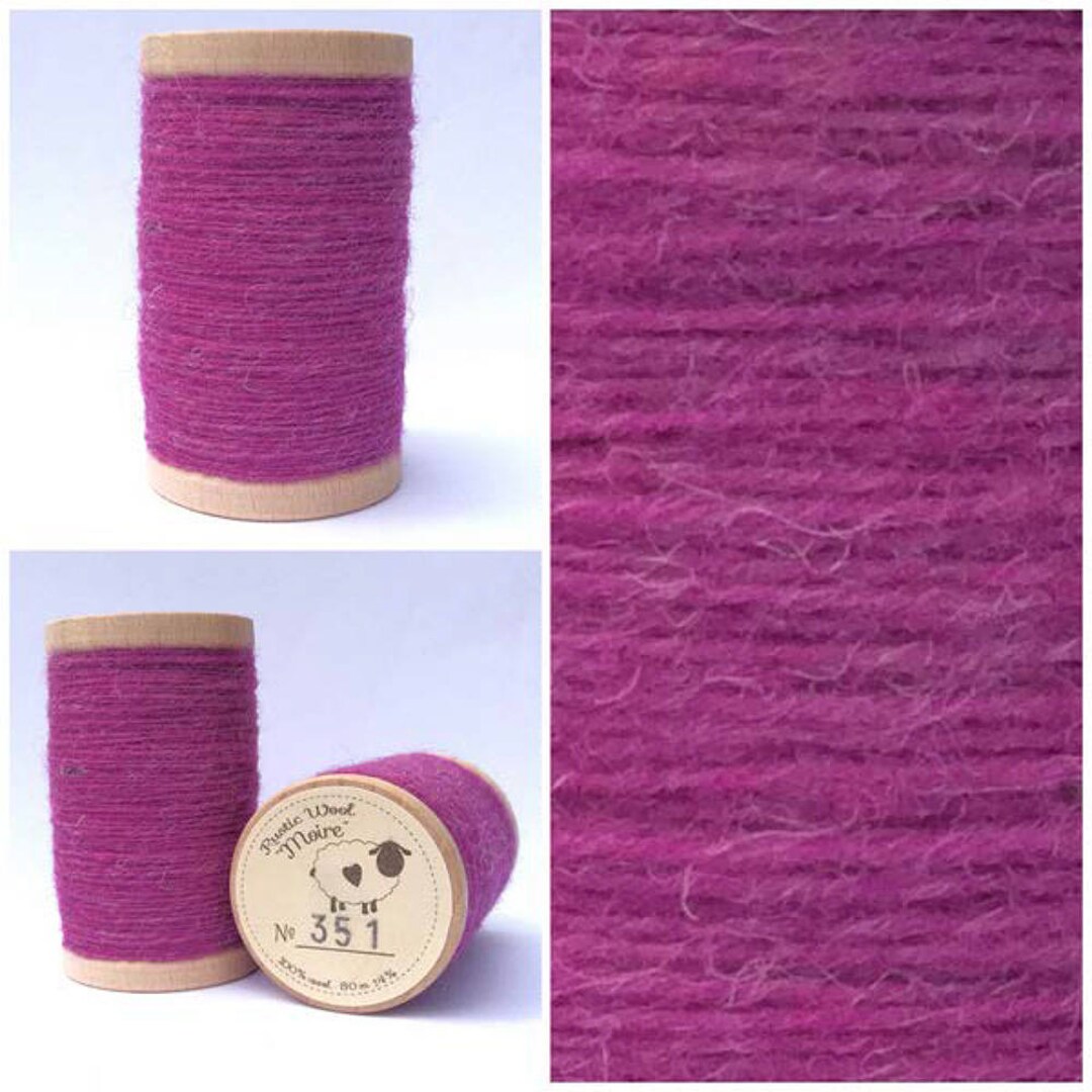 Moire Rustic Wool Thread Rustic Moire Wool Thread #351 for Hand Embroidery, Wool Applique ...
