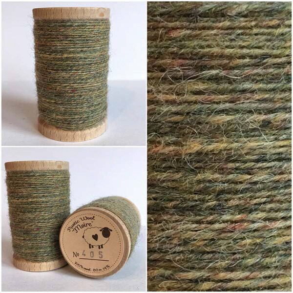 Rustic Moire Wool Thread #405 for Embroidery, Wool Applique and Punch Needle Embroidery