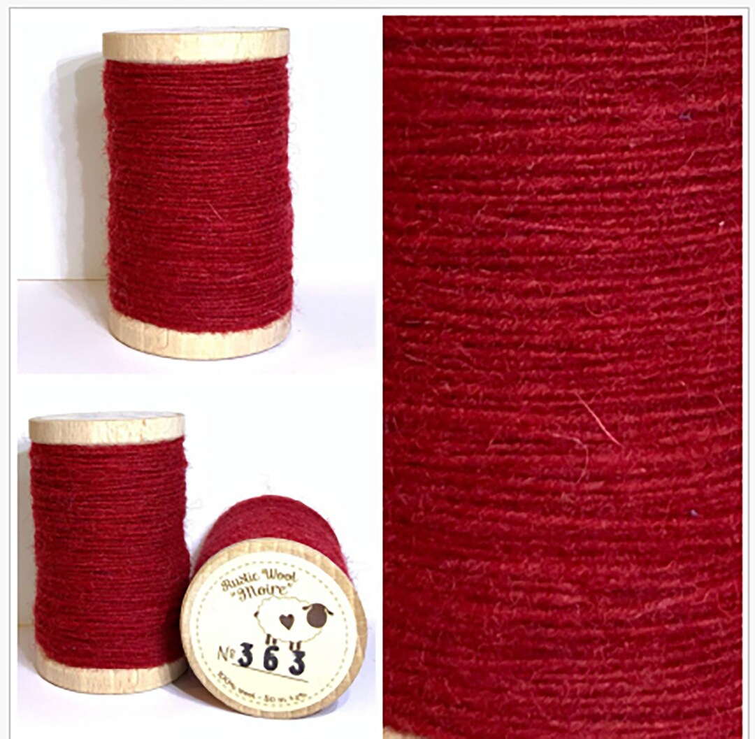 NEW COLOR: Rustic Moire Wool Thread 363 Embroidery, Wool Applique and ...