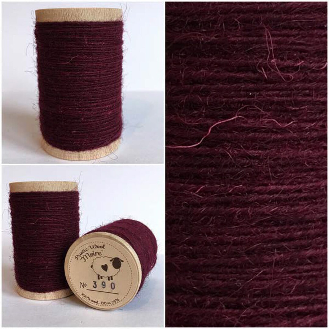 Rustic Moire Wool Thread #390 for Hand Embroidery, Wool Applique ...