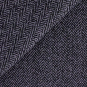 Black and Violet Herringbone Mill Dyed Premium Mill Dyed Wool
