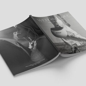 CANVA Editorial Wedding Photography Client Guide with Content, Pre-written Welcome Guide, Editable Wedding Magazine Template with Copy