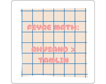 Feyre Math Sticker: ACOTAR Fantasy Inspired Fan Art