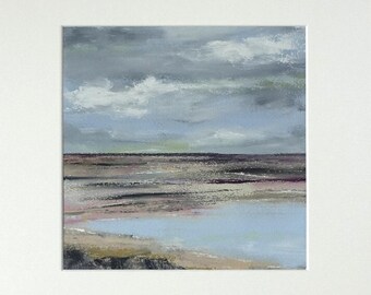 Marsh Landscape Oil Painting: Original Art by Jenny, 20x20cm