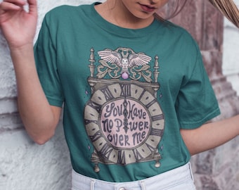 You Have No Power // 13-Hour Clock // Owl Labyrinth Crystal Ball || Lightweight Unisex Triblend T-shirt