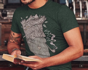 Fangorn / Treebeard / Pipe // Things Will Go As They Will | Unisex Lightweight Tri-Blend T-Shirt