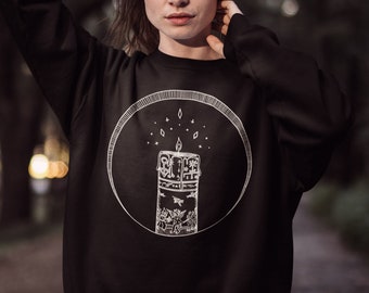 Black Flame Candle | Unisex Crewneck Sweatshirt