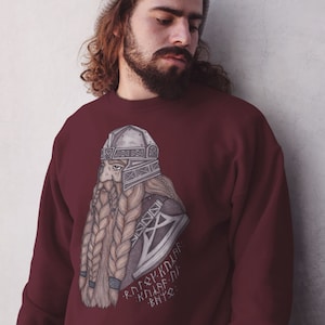 The Dwarven Warrior // Dwarf Battle Axe // Baruk Khazâd || Unisex Crewneck Sweatshirt