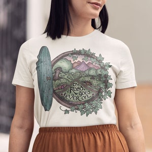 The Road Goes Ever On / Circle Cottage Door | Unisex Classic T-shirt