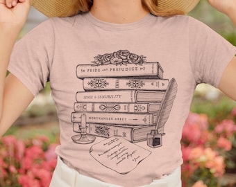 Jane Austen Book Collection | Book Shirt / Letter From Jane | Short-Sleeve Unisex Classic T-Shirt - Black Ink