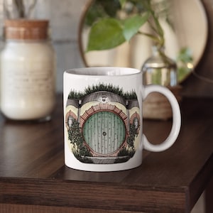 Circle Cottage Door  | White Ceramic Mug