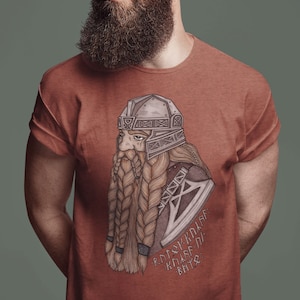 The Dwarven Warrior // Dwarf Battle Axe // Baruk Khazâd || Unisex Lightweight Tri-Blend T-Shirt