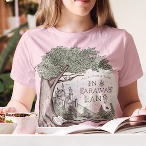 In A Faraway Land | Fantasy / Book / Magic Castle / Fairytale | Short-Sleeve Unisex Classic T-Shirt - Colored Ink