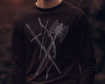 The Golden Trio / Axe Bow Sword || Unisex Long Sleeve Tee