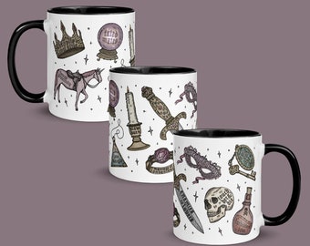 The Romantasy Tropes Bookish Mug / Fantasy Romance | Mug with Color Inside