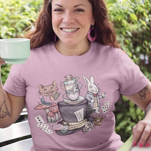We&#39;re All Mad Here | Adventures in Wonderland | Short-Sleeve Unisex Classic T-Shirt - Colored Ink