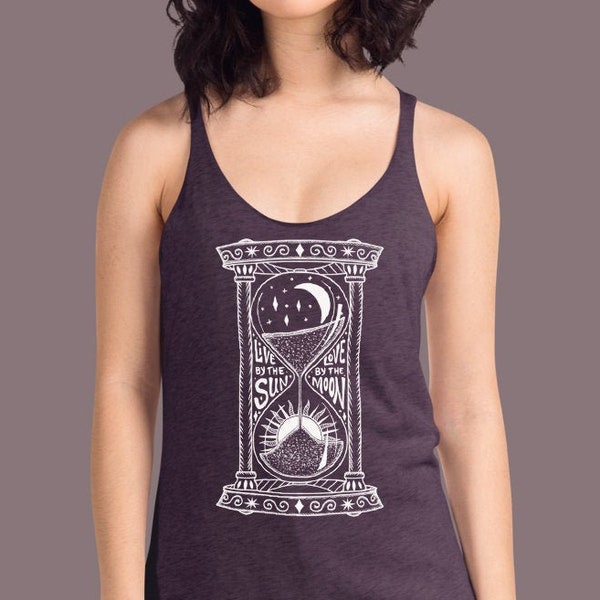 Celestial Hourglass | Live By The Sun / Love By The Moon | Women's Racerback Tank