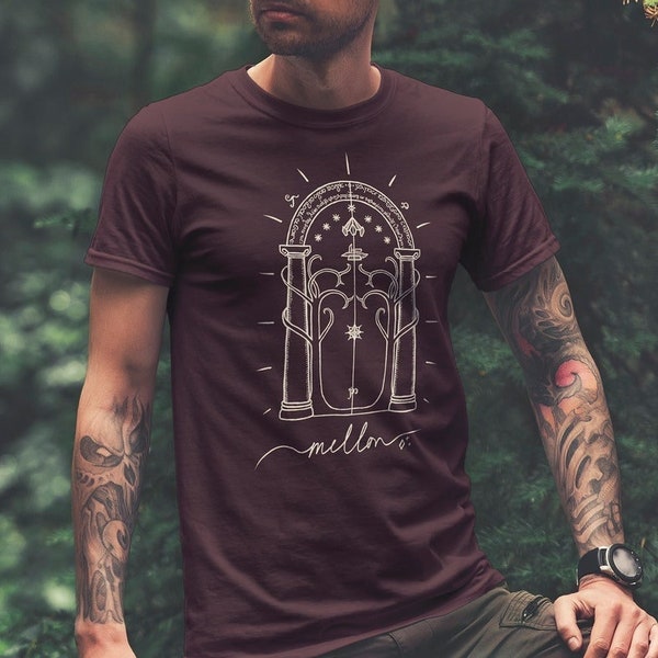 Türen von Durin / Elben "Mellon" | Kurzarm Unisex T-Shirt klassisch