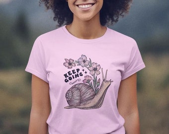 Keep Going // Snail Flowers Nature Shirt | Unisex Classic T-shirt