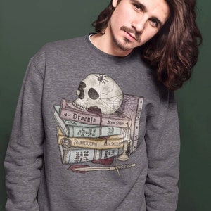 Gothic Horror Classics Book Collection // Dracula / Frankenstein / Dorian Gray / Jekyll & Hyde / Poe | Unisex Crewneck Sweatshirt