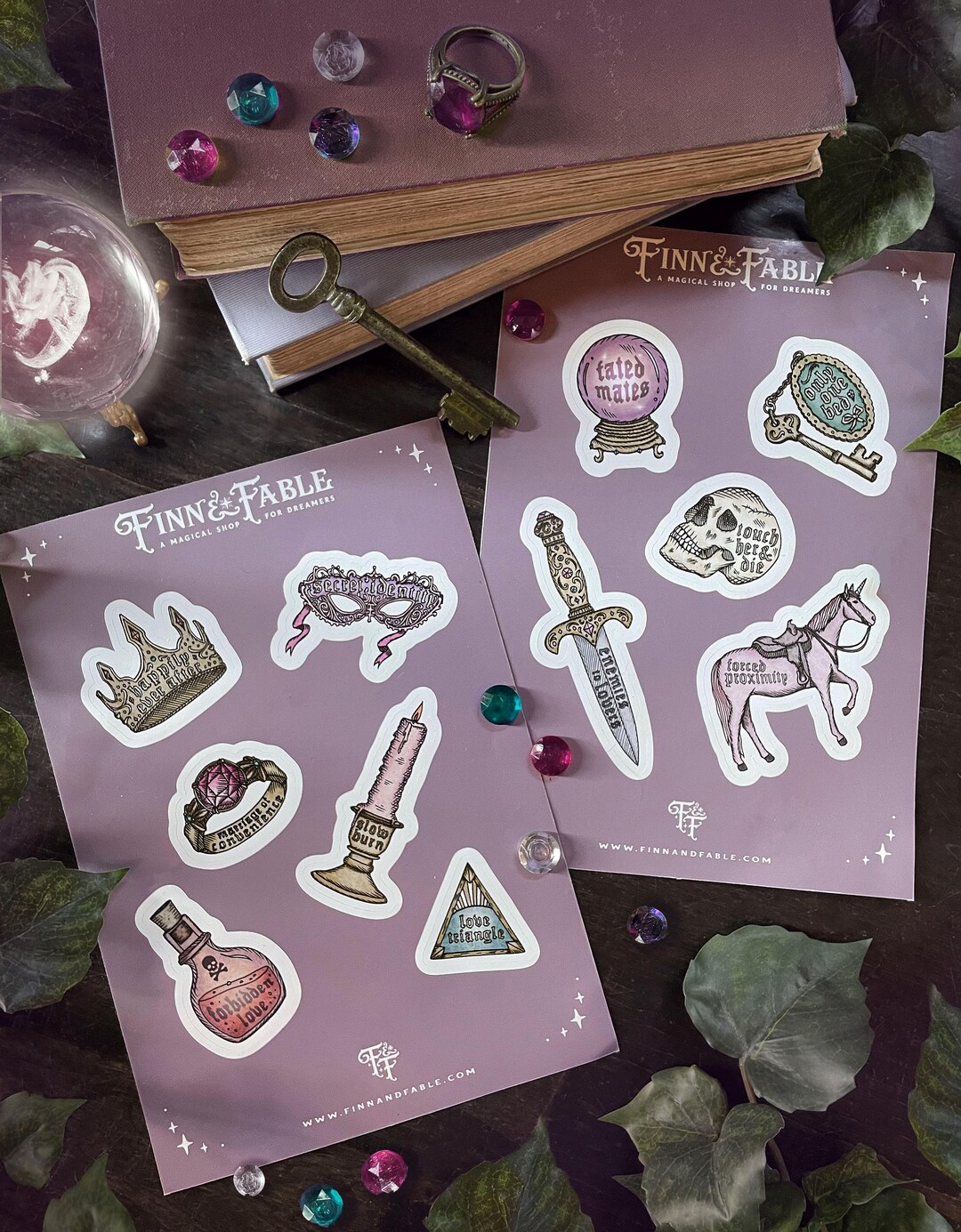 Stickers Romeotics Romantasy Book Tropes Sticker Set: Enemies to Lovers, Fated Mates - Etsy
