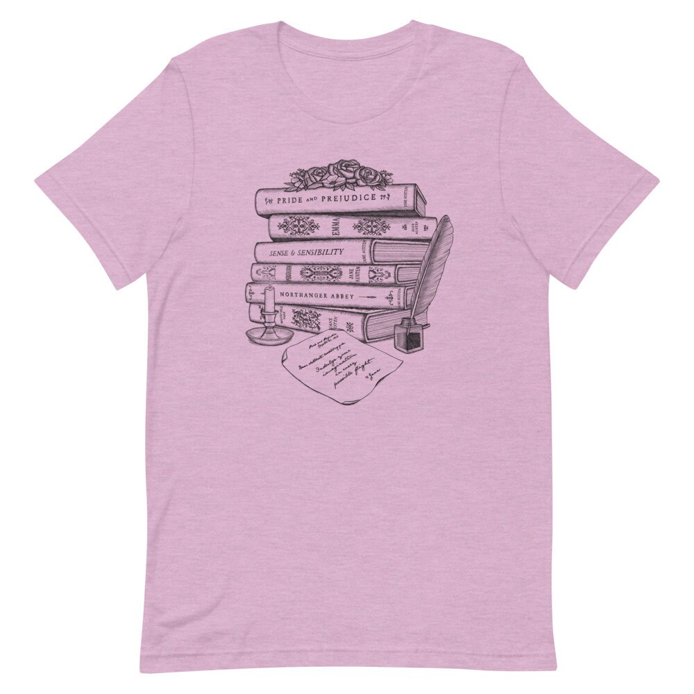 Long Sleeve [Out of Print] Jane Austen / Pride and Prejudice Fleece (Black Heather) (Womens) Pride and Prejudice Jane Austen T-Shirts and More Collection