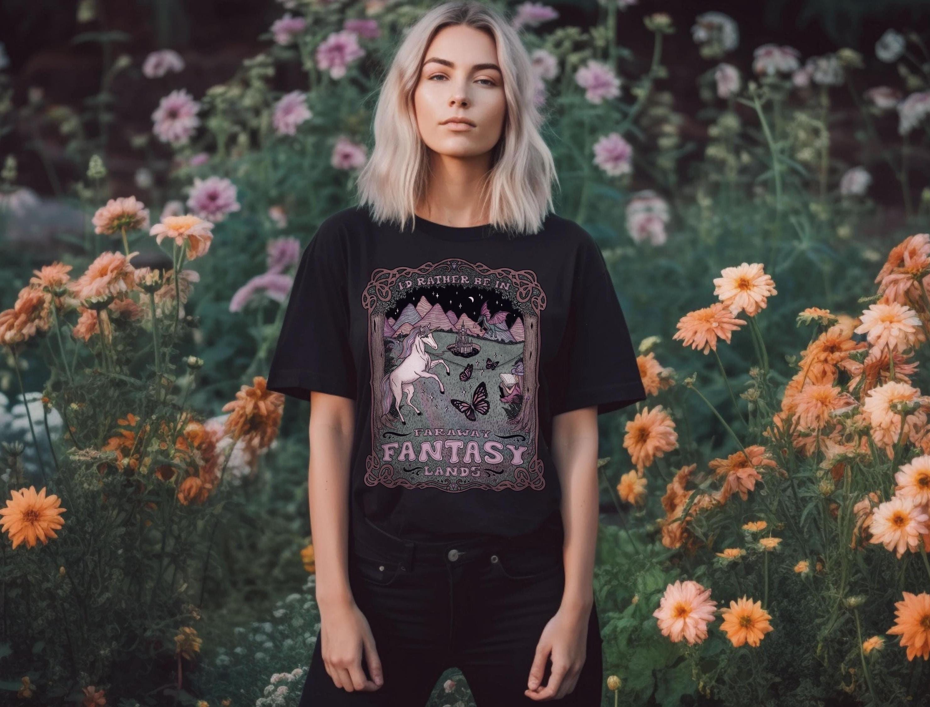 Preferirei essere in terre fantasy lontane Maglietta fantasy