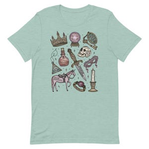 The Romantasy Tropes Bookish Tee / Fantasy Romance Historical Romance | Unisex Classic Tshirt