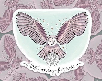 It's Only Forever | Owl + Labyrinth Crystal Ball | Bubble-free Stickers