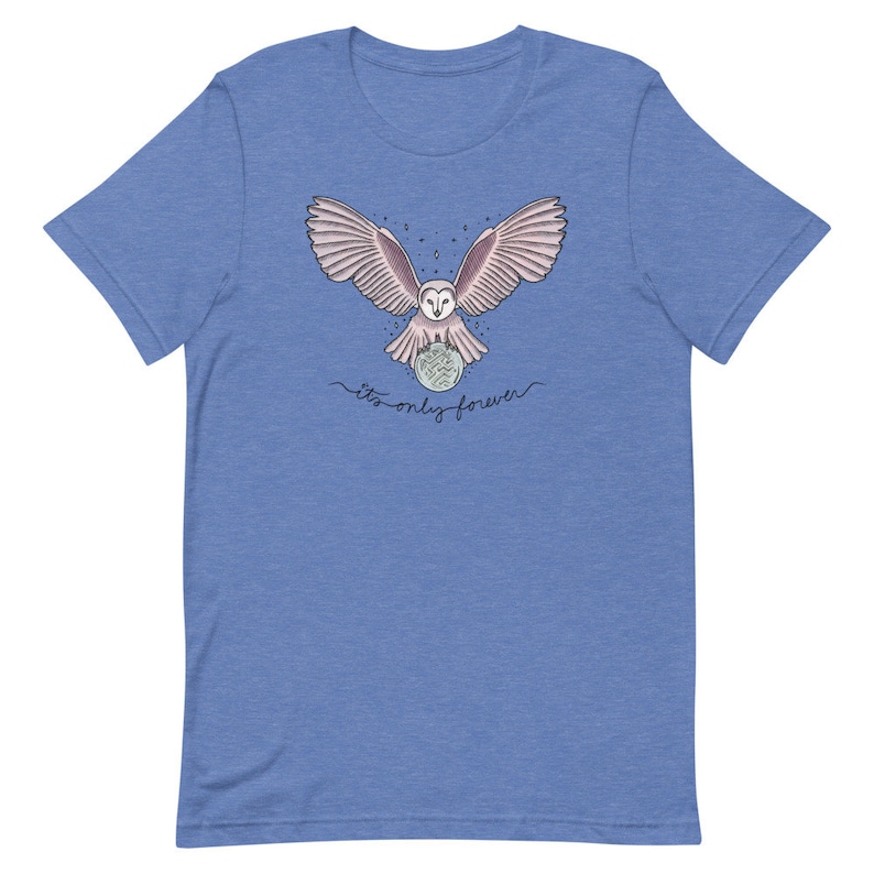 It's Only Forever Owl / Labyrinth Crystal Ball Short-Sleeve Unisex Classic T-Shirt Colored Ink Heather True Royal